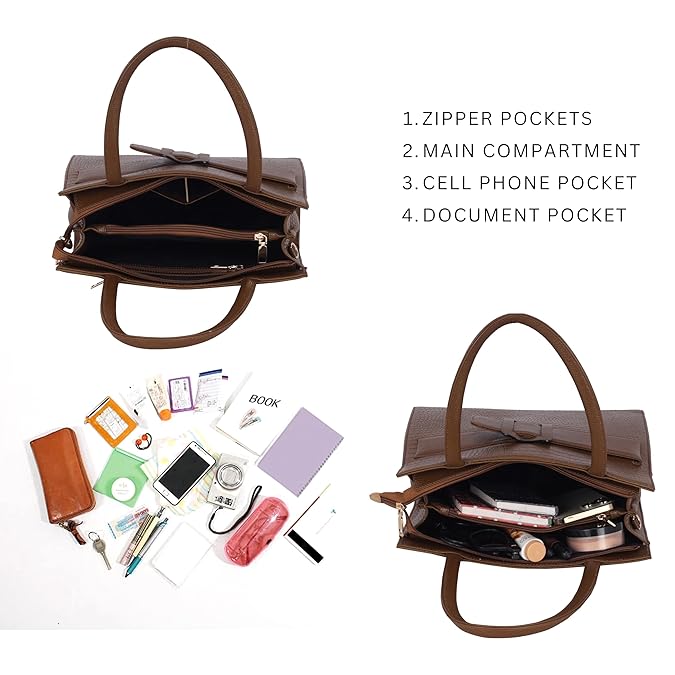 Croco Leather Handbag - Buckle Harmass