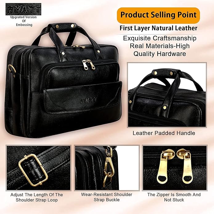 Leather Office Bag - Moochies