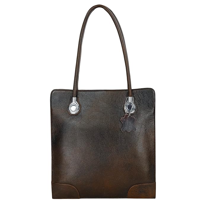Leather Tote Bag - Vertica
