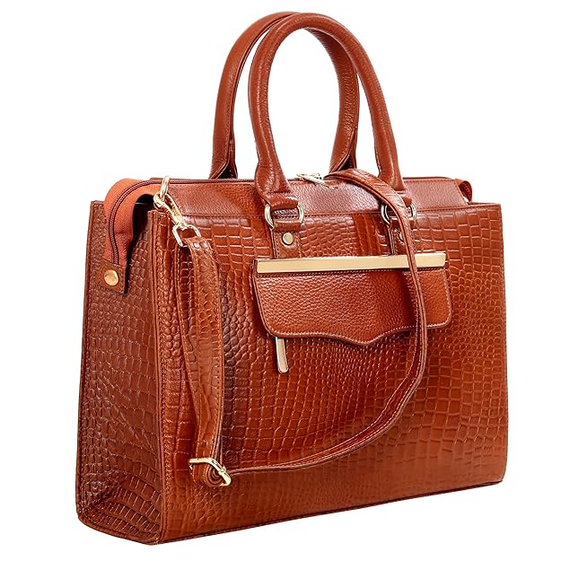 Croco Leather Handbag - PRADA