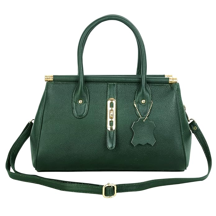 Leather Satchel Handbag - The Elegant
