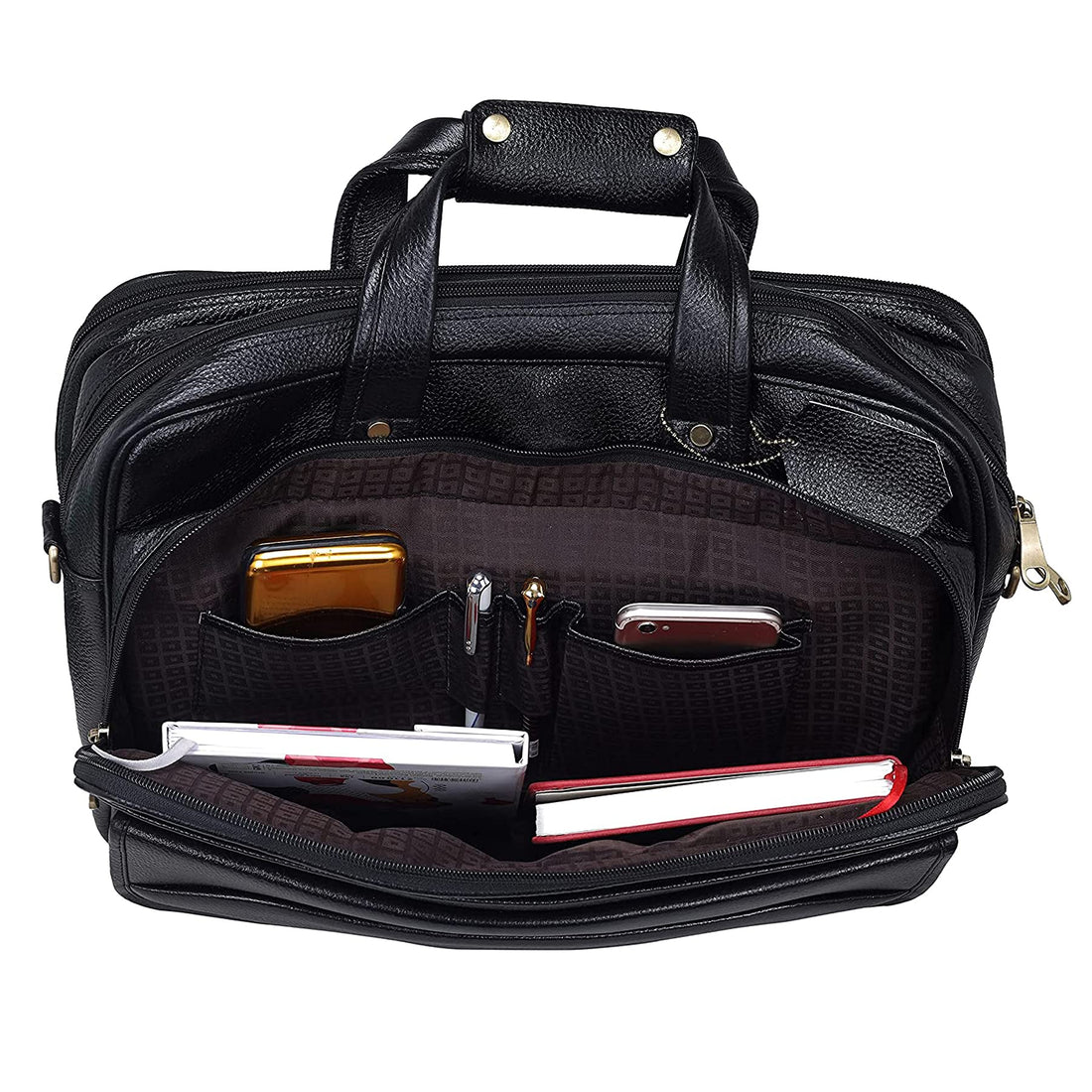 16 Inch Men's Leather Briefcase Bags