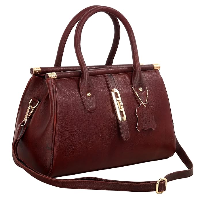 Leather Satchel Handbag - The Elegant