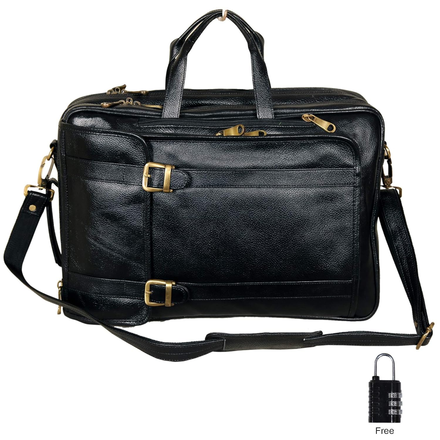 Leather Laptop Backpack Cum Office Bag - Convertible