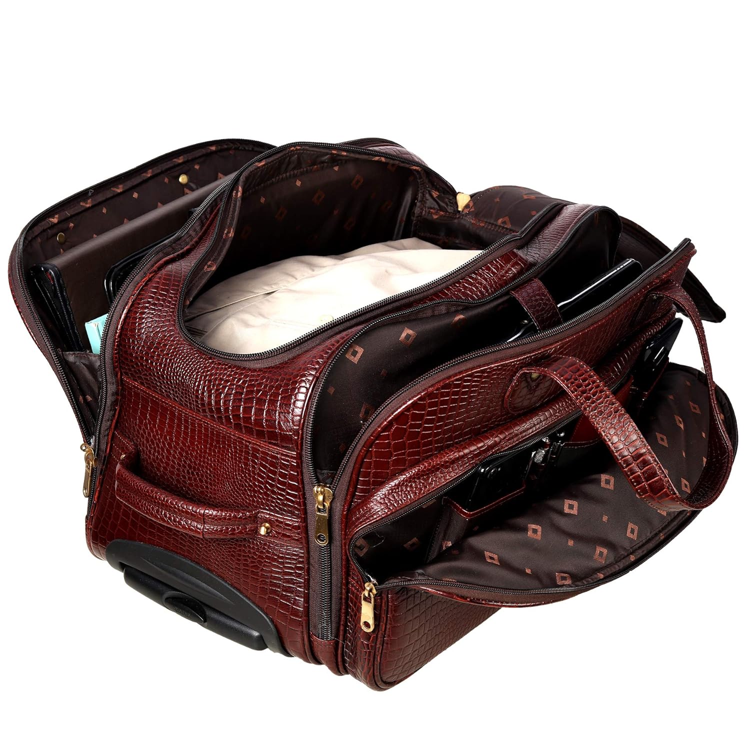 Leather Duffel Trolley - The Swift