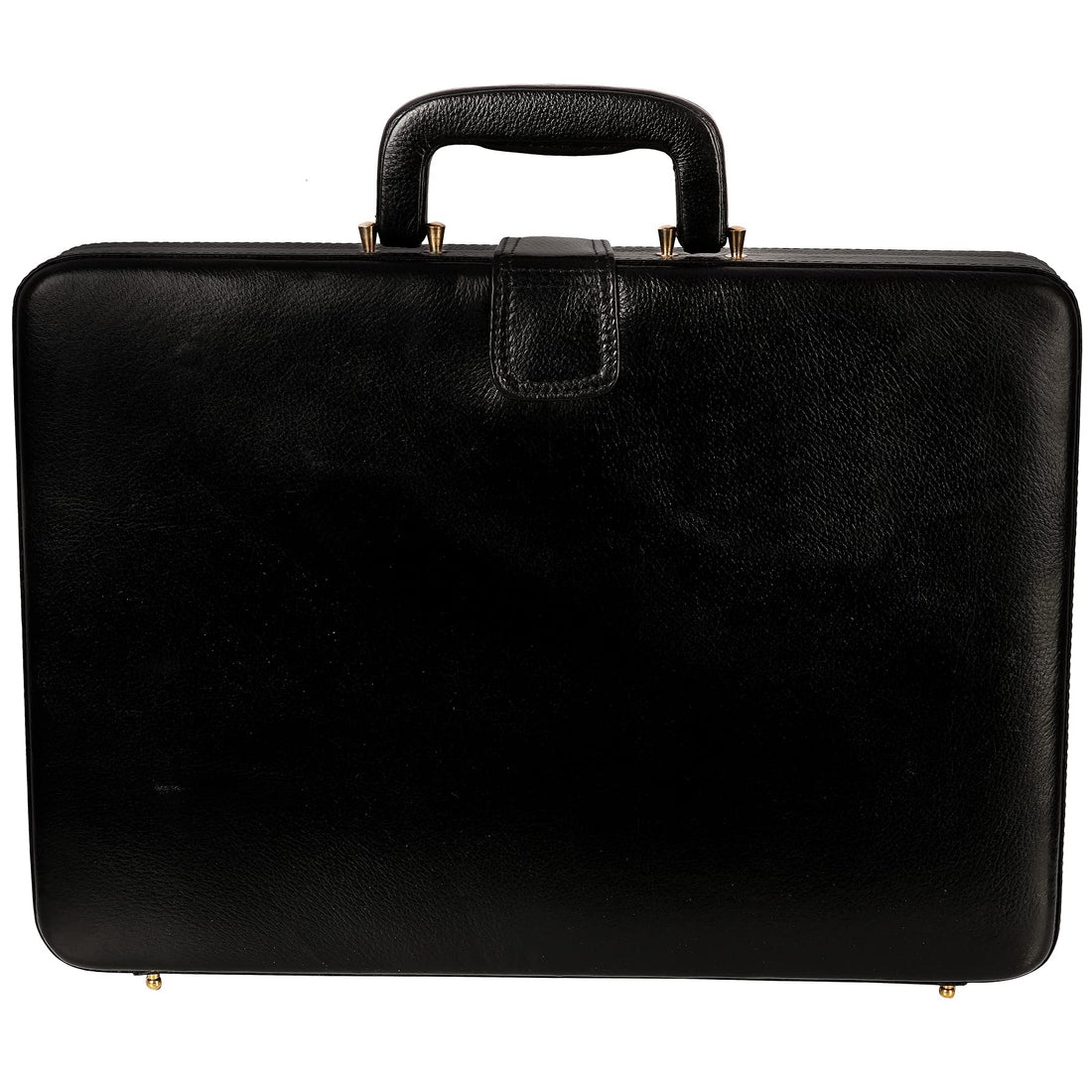 HAYAT Leather Accessories Natural Leather Briefcase for Men 24 litres Capacity Dimension-L-17 X H-12 X W-2.5 Inch Weight-1.4 KG