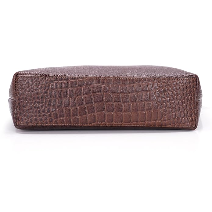 Leather Sling Bag for Women - Zip Top