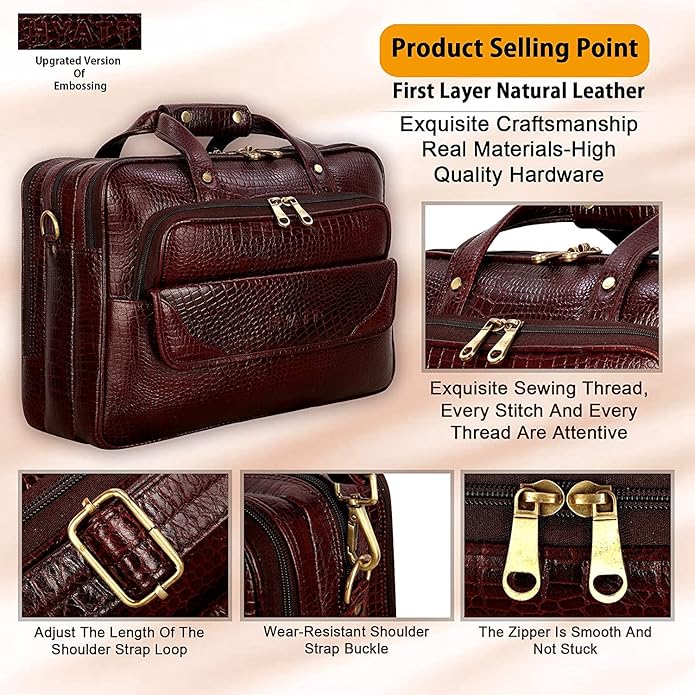 Leather Office Bag - Moochies