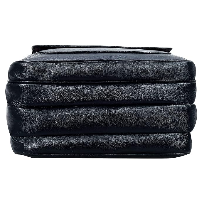 Leather Office Bag - White Trace