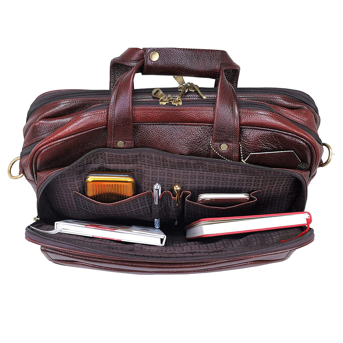16 Inch Men's Leather Briefcase Bags