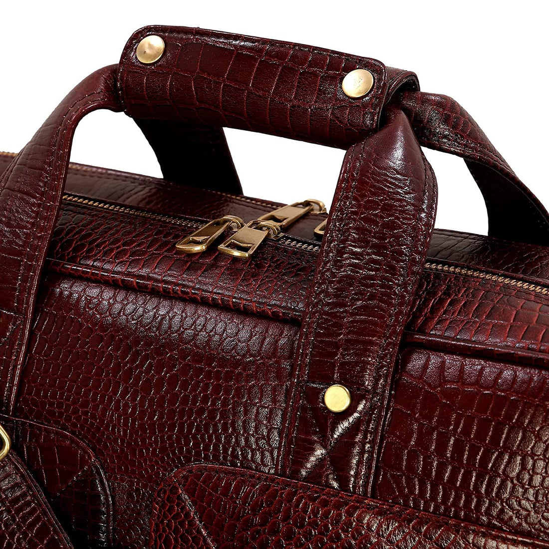 HAYAT Leather Accessories 24 litres Full Grain Natural Leather Briefcase Messenger & Shoulder Bags