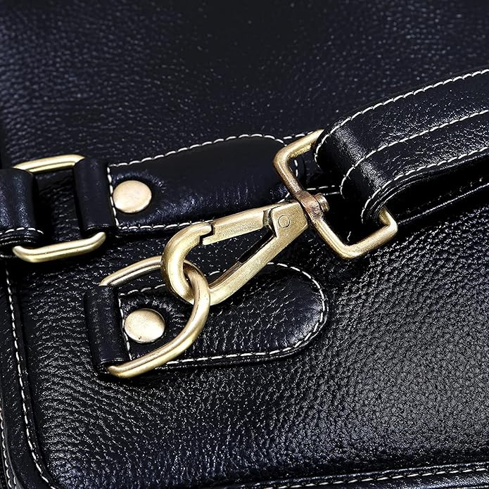 Leather Laptop Bag - Slim Basket