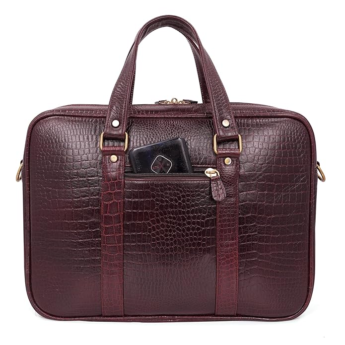 Leather Laptop Bag - Timber Line