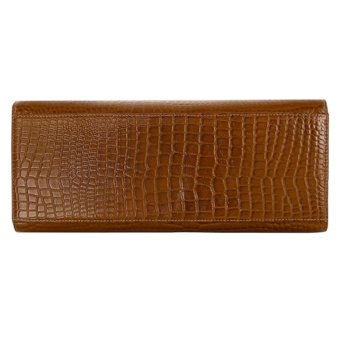 Croco Leather Handbag - The Milano