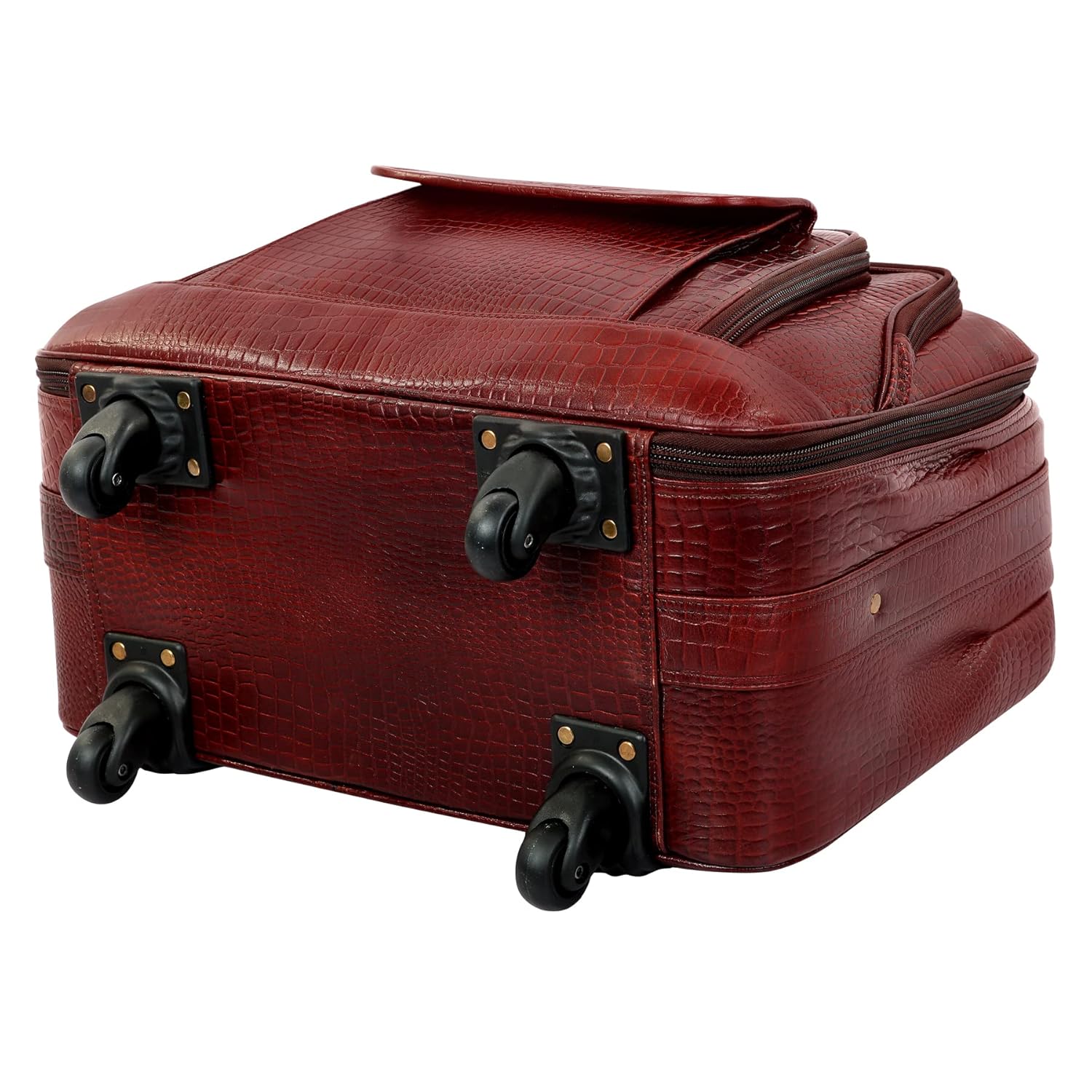 Leather Laptop Roller Trolley - The Overnighter