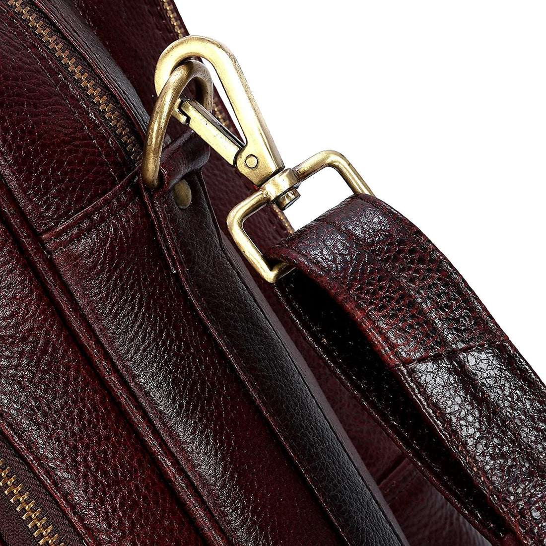 HAYAT Leather Accessories 24 litres Full Grain Natural Leather Briefcase Messenger & Shoulder Bags