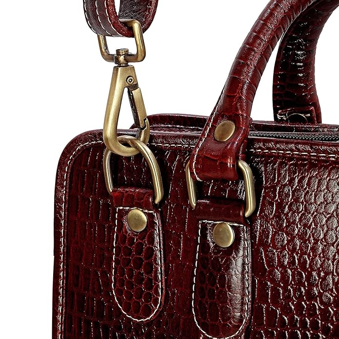 Leather Laptop Bag - Slim Basket