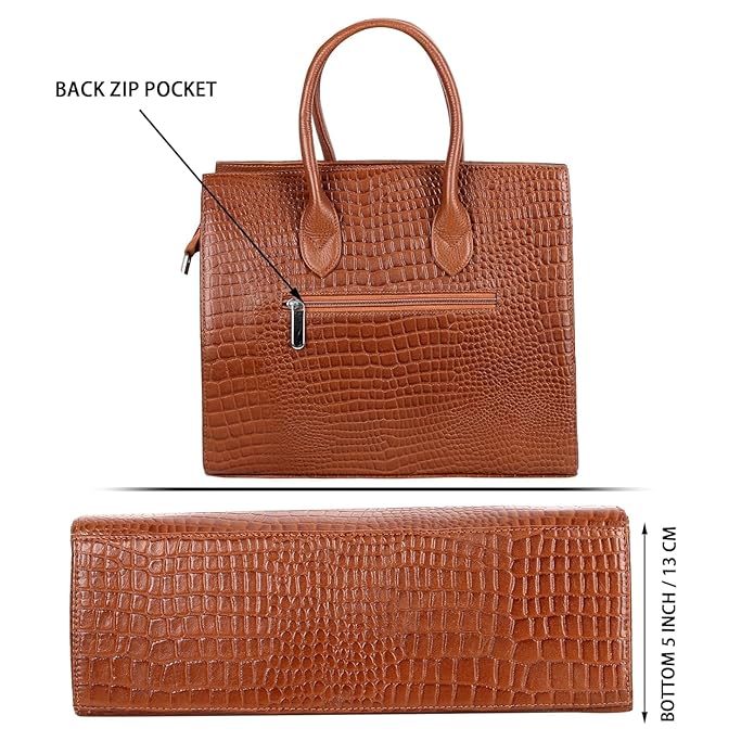 Croco Leather Handbag - The Harmass