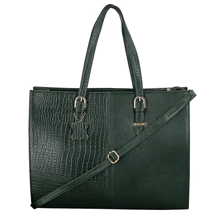 Leather Laptop Tote Bag - Modern Maven