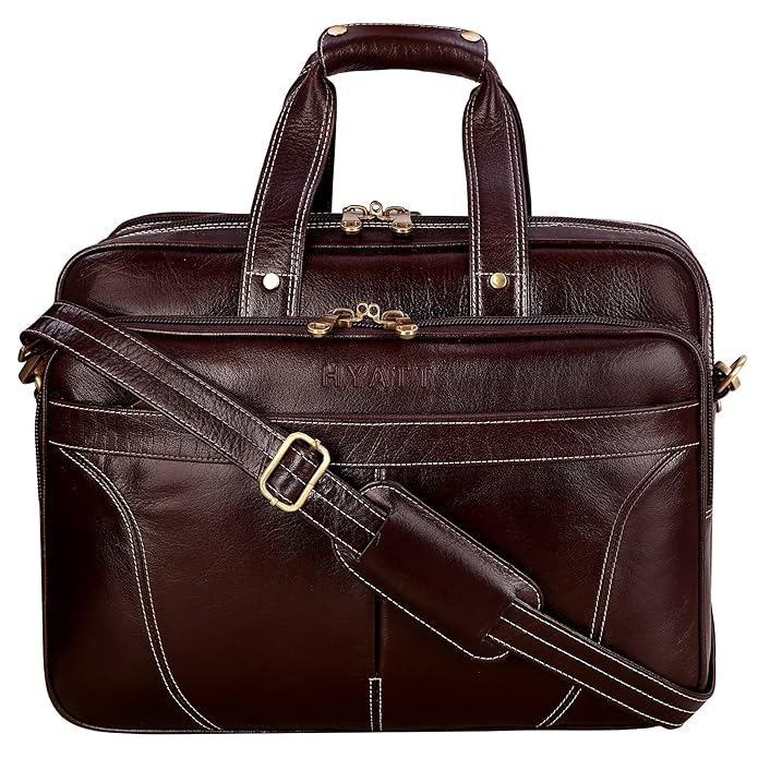 Leather Expandable Bag - Stitch Line