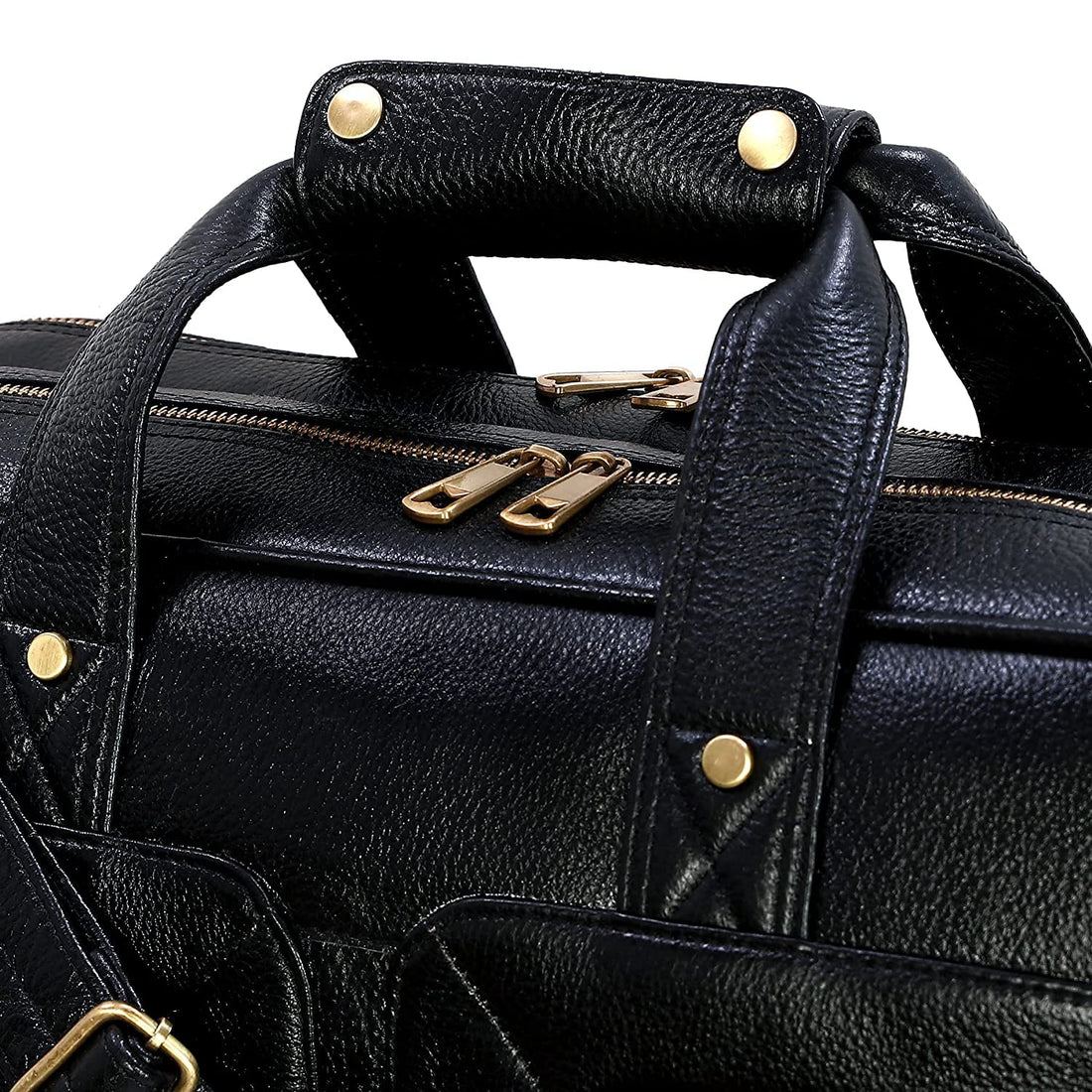 HAYAT Leather Accessories 24 litres Full Grain Natural Leather Briefcase Messenger & Shoulder Bags