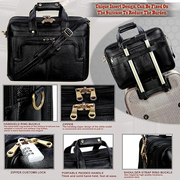 Leather Office Bag - Time Machine