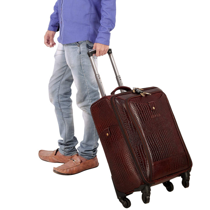 HAYAT Leather 46 Liters Cabin Size Softsided Travelling Bag