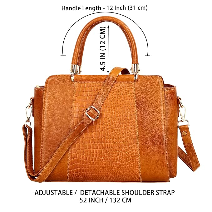 Leather Satchel Handbag - Zik Zak