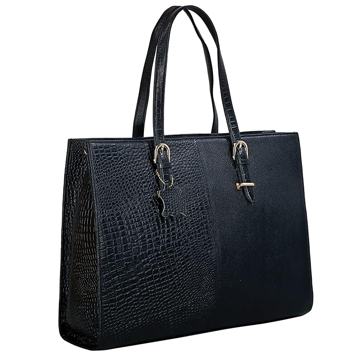 Leather Laptop Tote Bag - Modern Maven