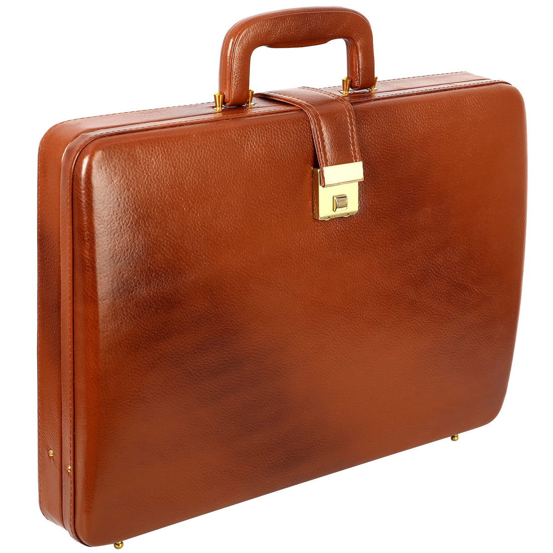 HAYAT Leather Accessories Natural Leather Briefcase for Men 24 litres Capacity Dimension-L-17 X H-12 X W-2.5 Inch Weight-1.4 KG