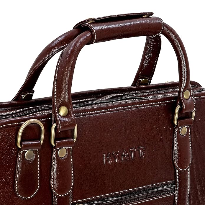 Leather Laptop Bag - Slim Basket