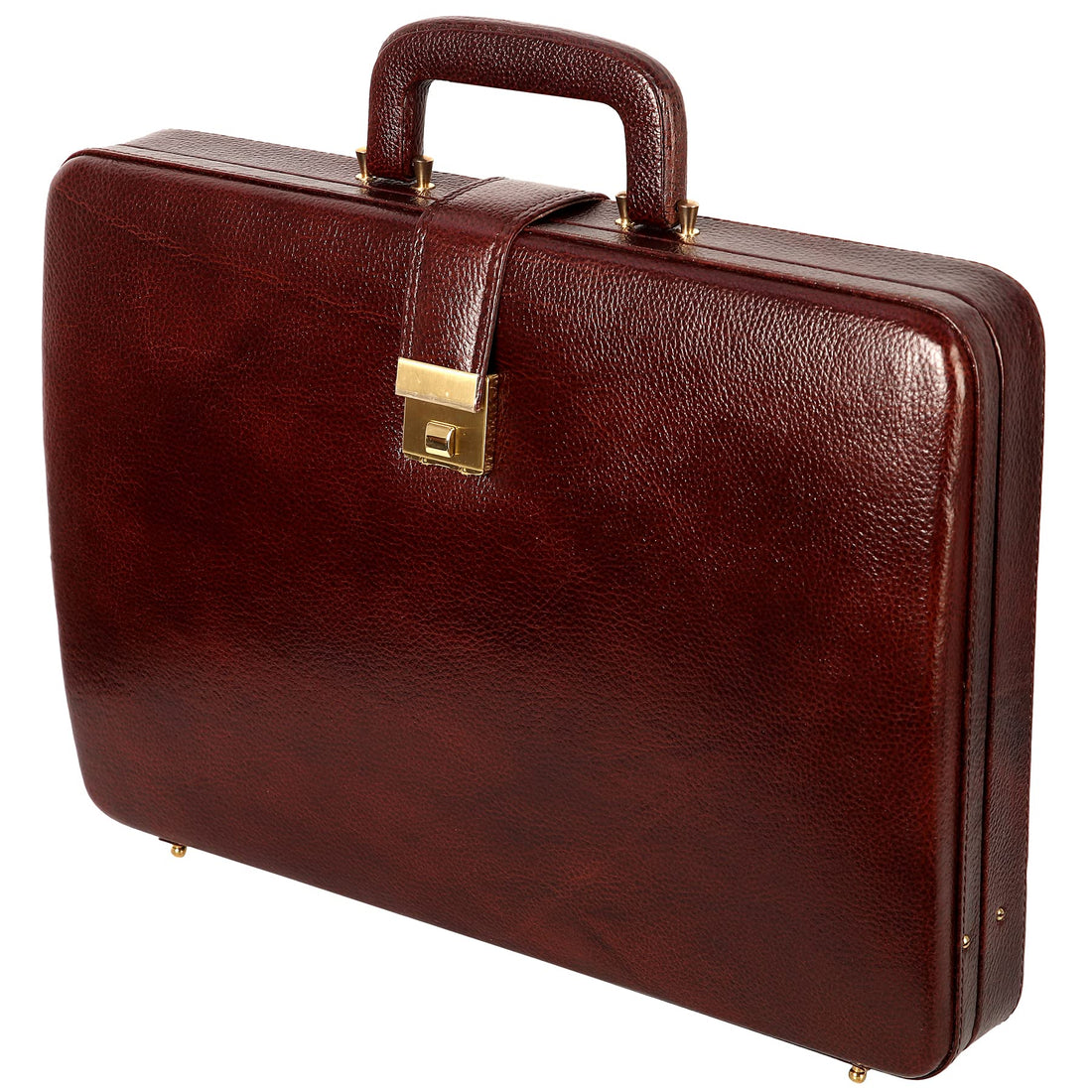 HAYAT Leather Accessories Natural Leather Briefcase for Men 24 litres Capacity Dimension-L-17 X H-12 X W-2.5 Inch Weight-1.4 KG