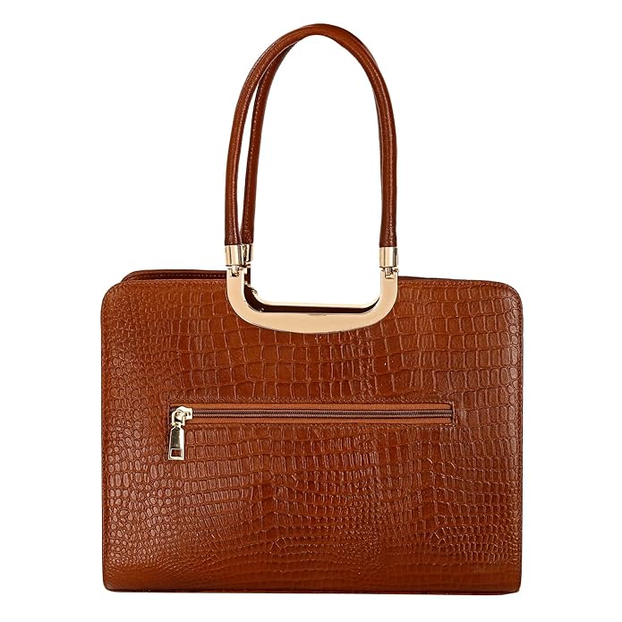 Croco Leather Handbag - The Milano