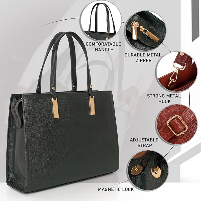 Leather Laptop Tote Bag - Boxa