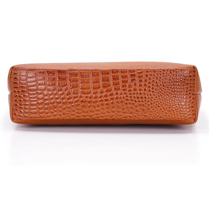 Leather Sling Bag for Women - Zip Top