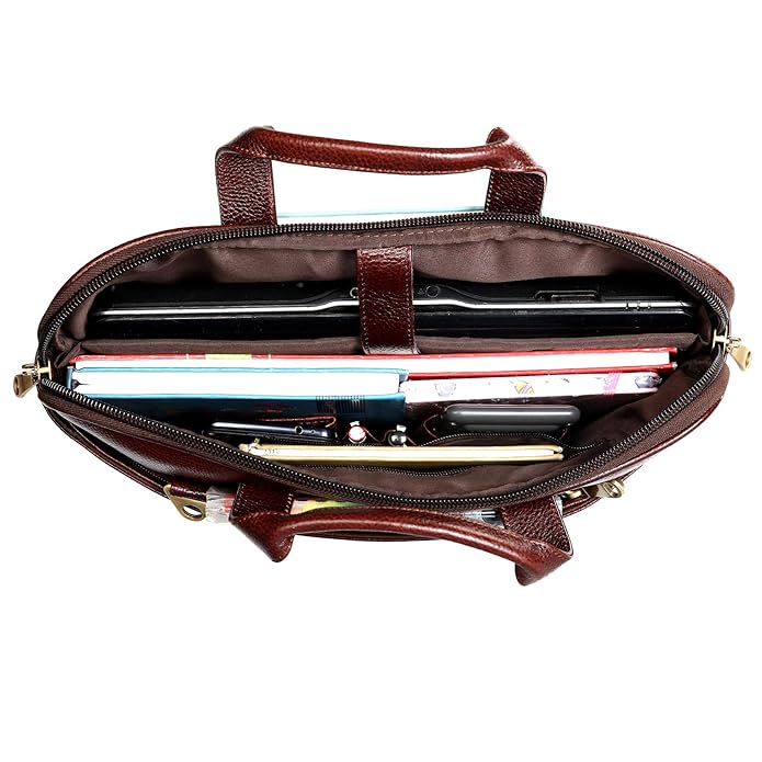 Leather Laptop Bag - The Expandable