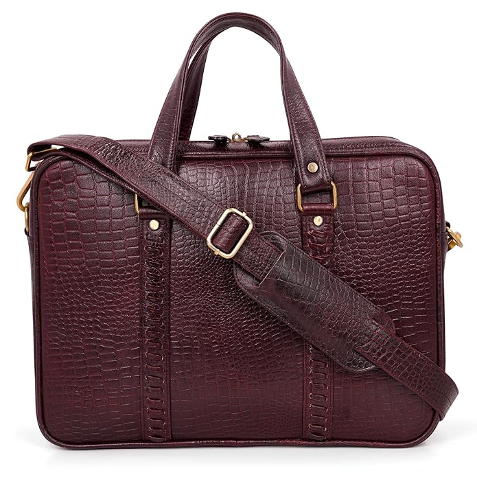 Leather Laptop Bag - Timber Line