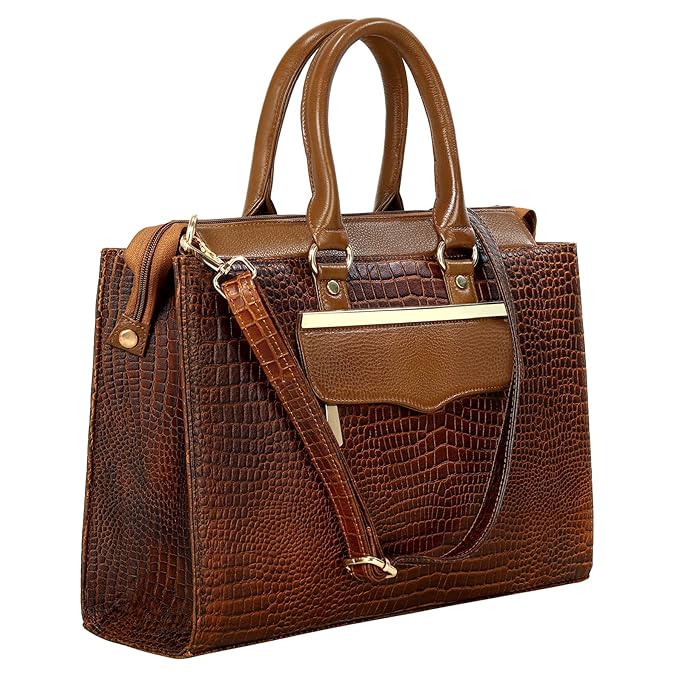 Croco Leather Handbag - PRADA