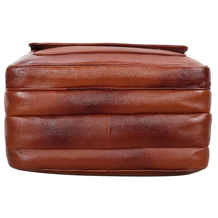 Leather Office Bag - White Trace