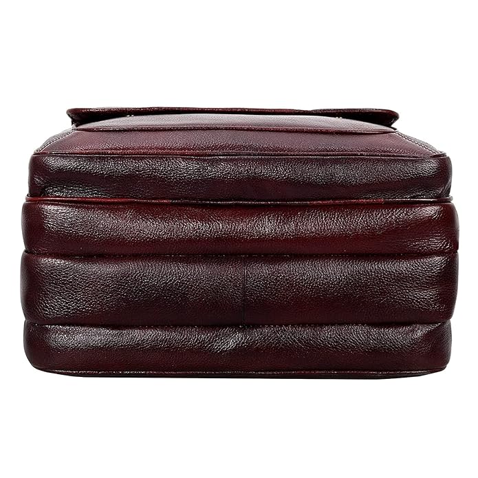 Leather Office Bag - White Trace