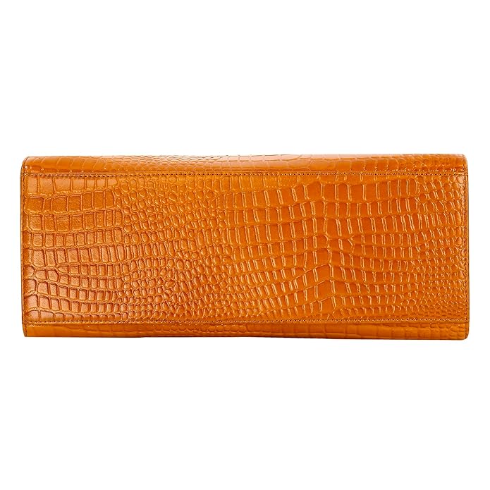 Croco Leather Handbag - The Milano