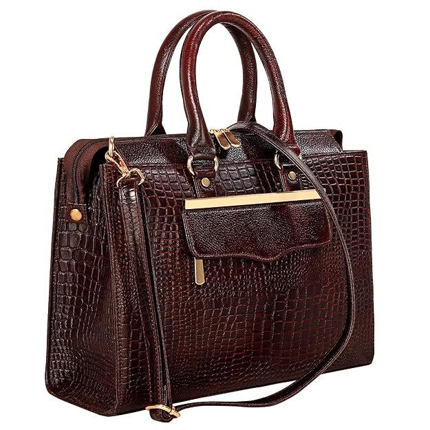 Croco Leather Handbag - PRADA