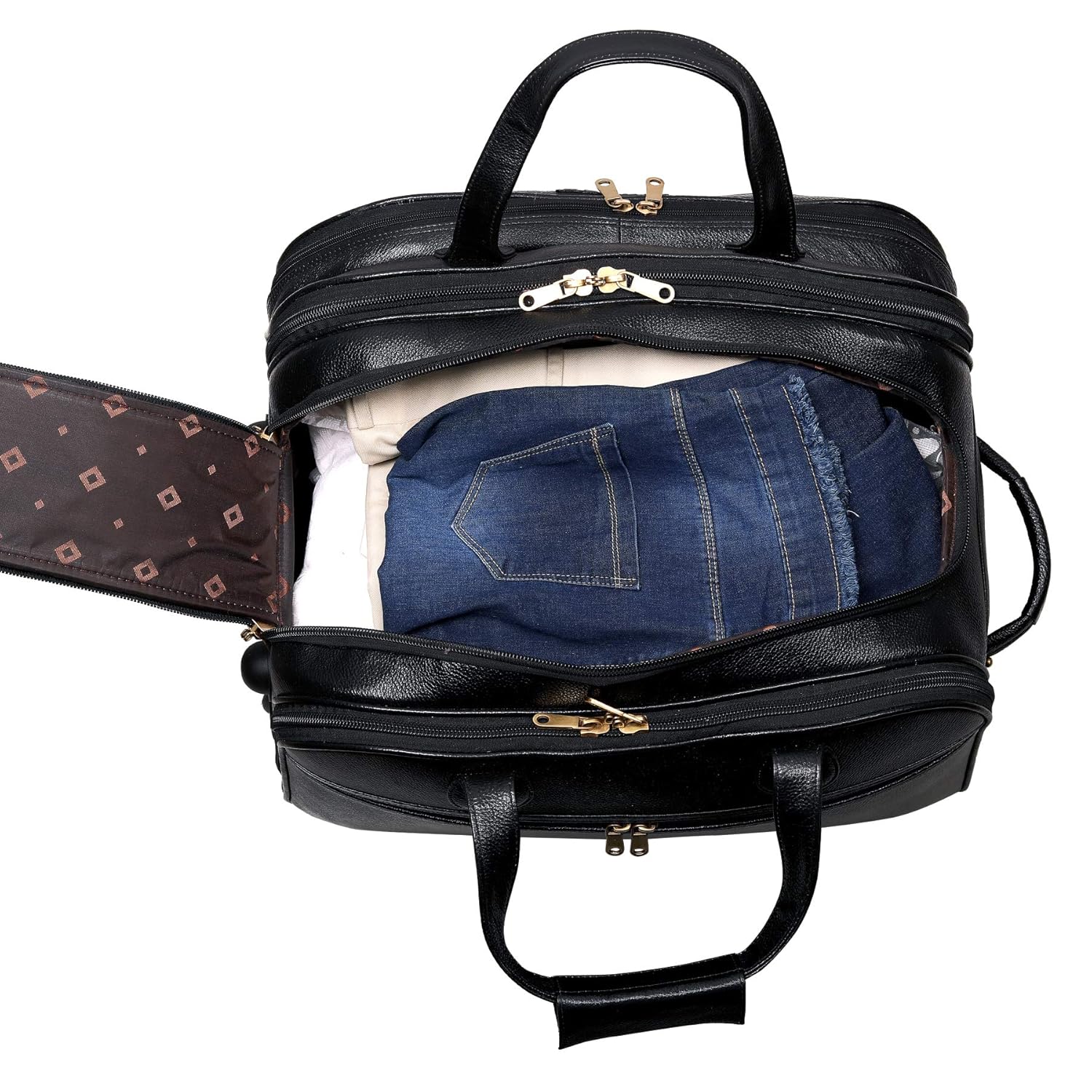 Leather Duffel Trolley - The Swift