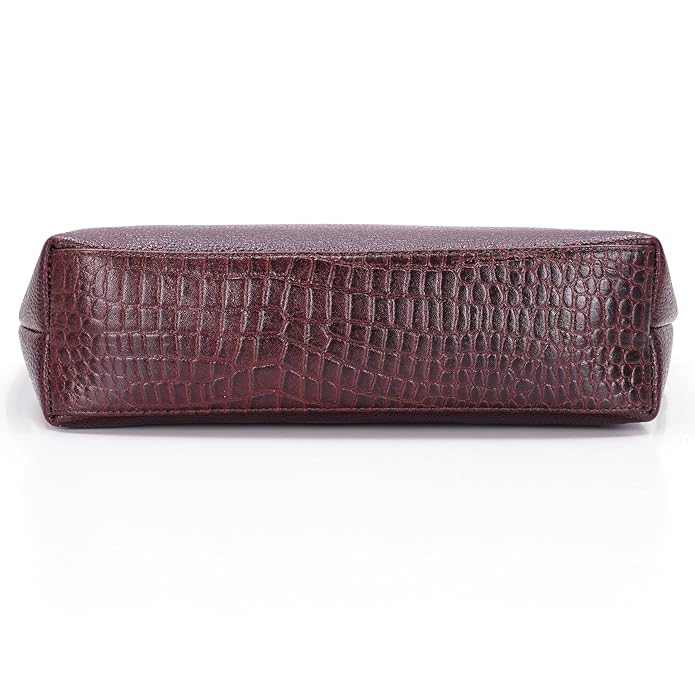 Leather Sling Bag for Women - Zip Top