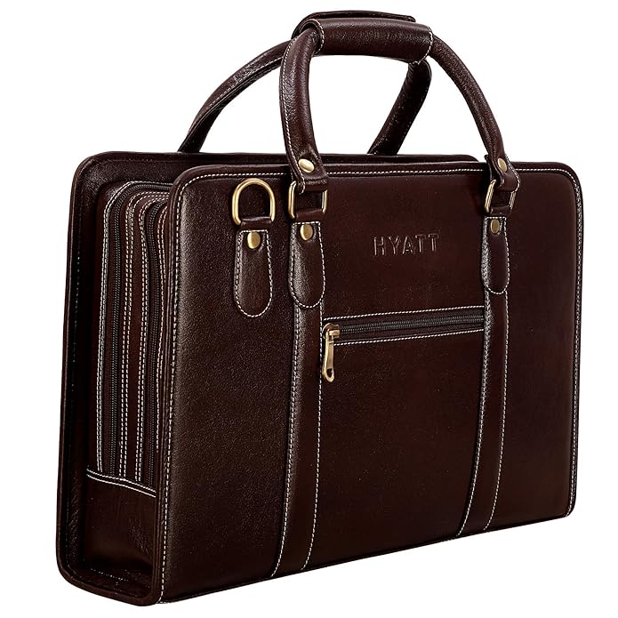 Leather Laptop Briefcase - New Basket