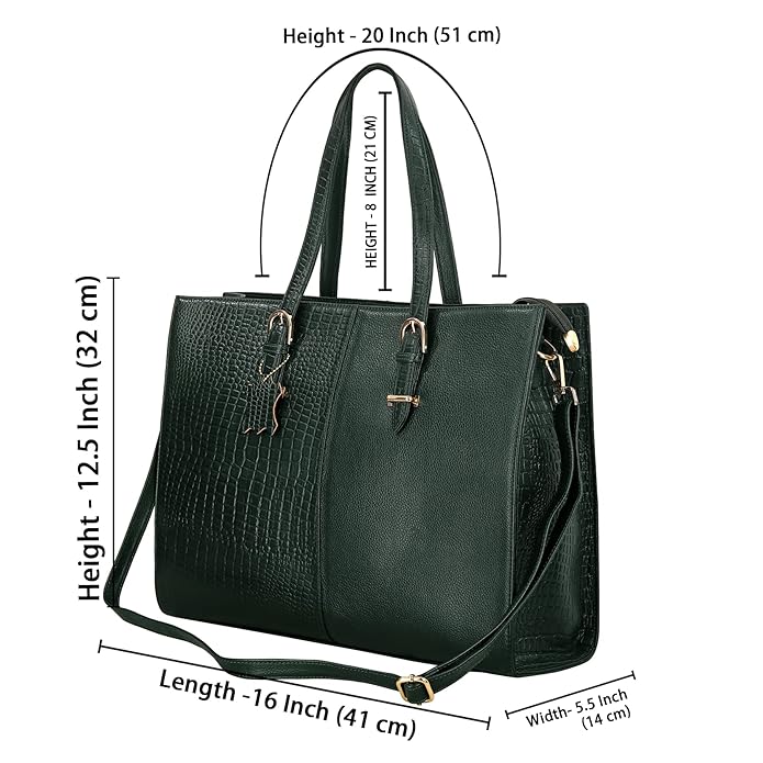 Leather Laptop Tote Bag - Modern Maven