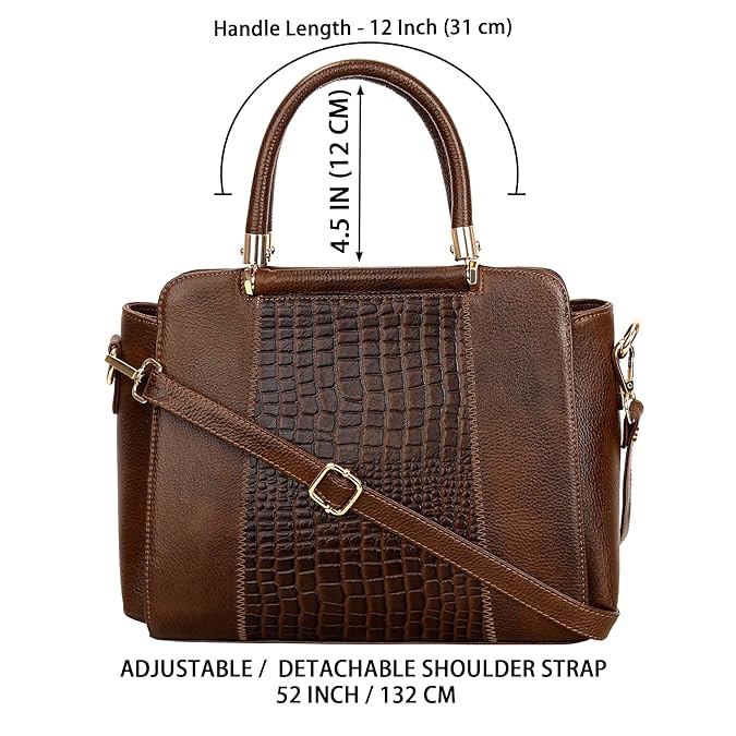 Leather Satchel Handbag - Zik Zak