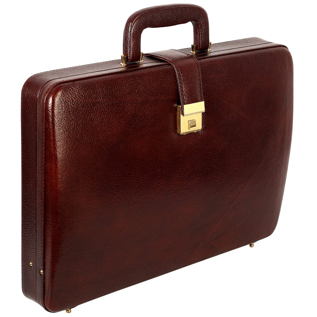 HAYAT Leather Accessories Natural Leather Briefcase for Men 24 litres Capacity Dimension-L-17 X H-12 X W-2.5 Inch Weight-1.4 KG