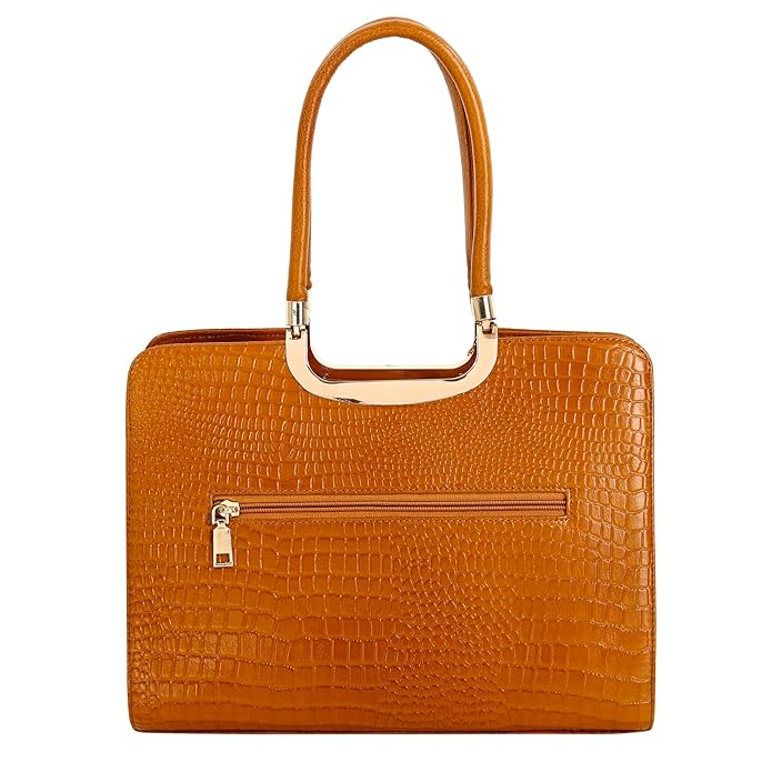 Croco Leather Handbag - The Milano
