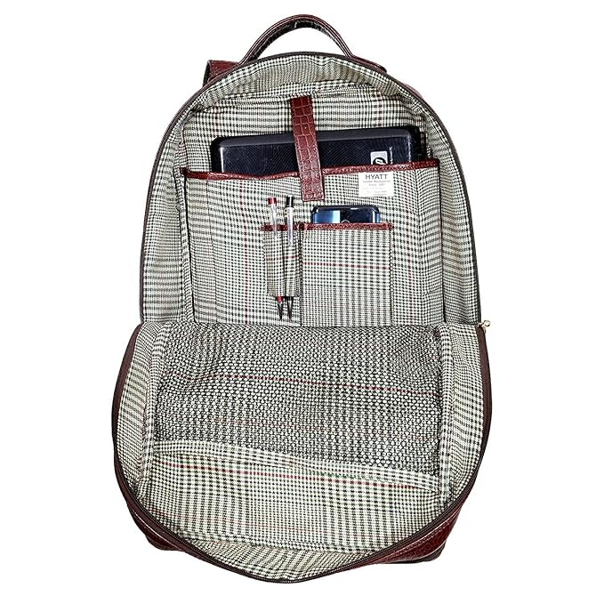 Leather Laptop Backpack - Four Line